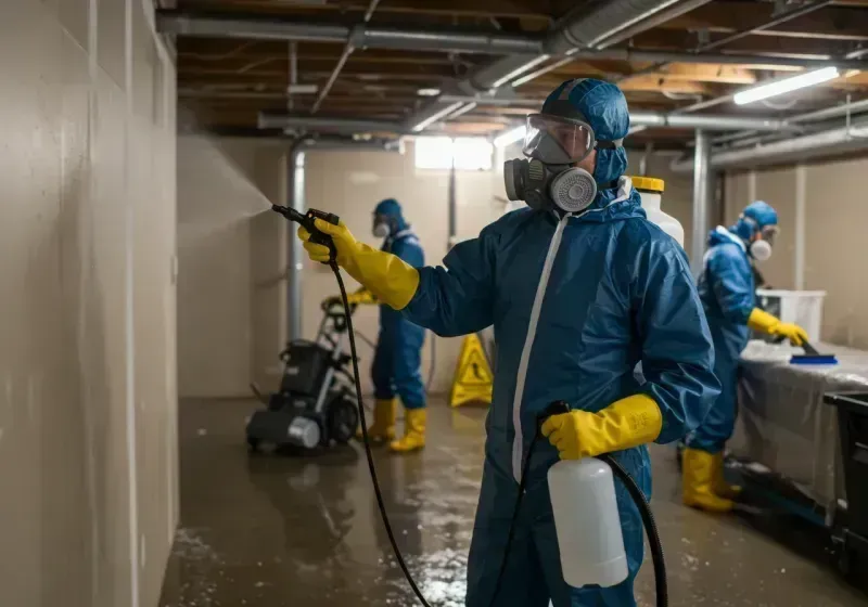 Basement Sanitization and Antimicrobial Treatment process in Bolton, MA