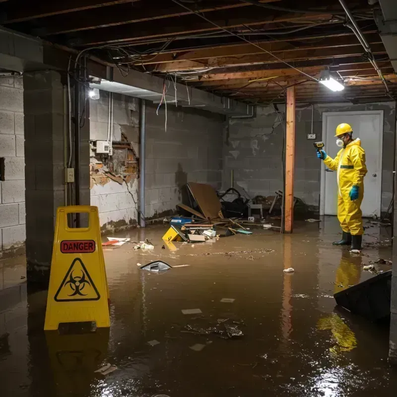 Flooded Basement Electrical Hazard in Bolton, MA Property